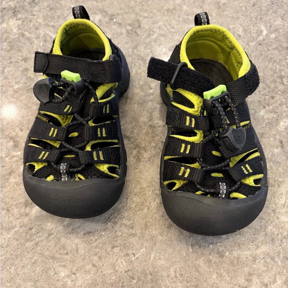 Keen Kids Black and Neon Yellow Water Sandals